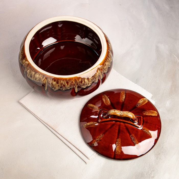 Жаровня коричневая, 4 л