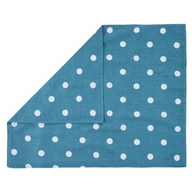 

Салфетка под приборы Blue polka dot, размер 35х45 см, цвет горох,