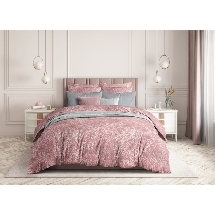 

Постельное бельё евро Reef pink, размер 240х214 см, 220х215 см, 70х70 - 2 шт., цвет розовый