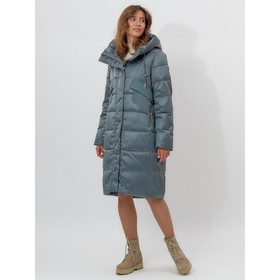 

Пальто утеплённое женское, цвет бирюзовый, размер 52