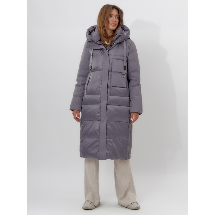 фото Пальто утеплённое женское, цвет серый, размер 56 mtforce