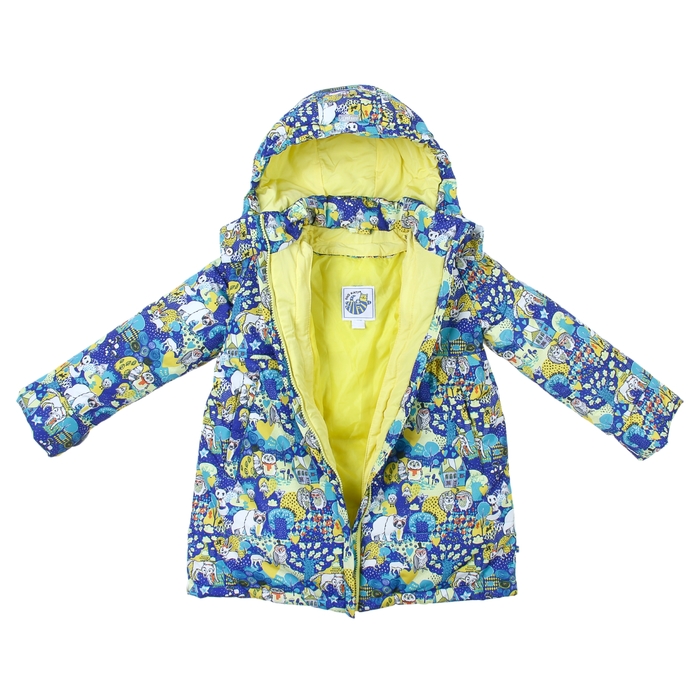 Пальто с пуховой подстёжкой для девочки, рост 128 см, цвет жёлтый
