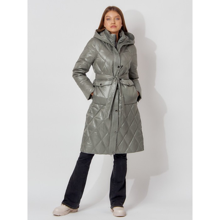 фото Пальто утеплённое стёганое женское, цвет хаки, размер 42 mtforce