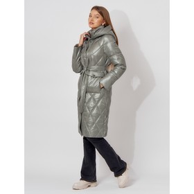 

Пальто утеплённое стёганое женское, цвет хаки, размер 48