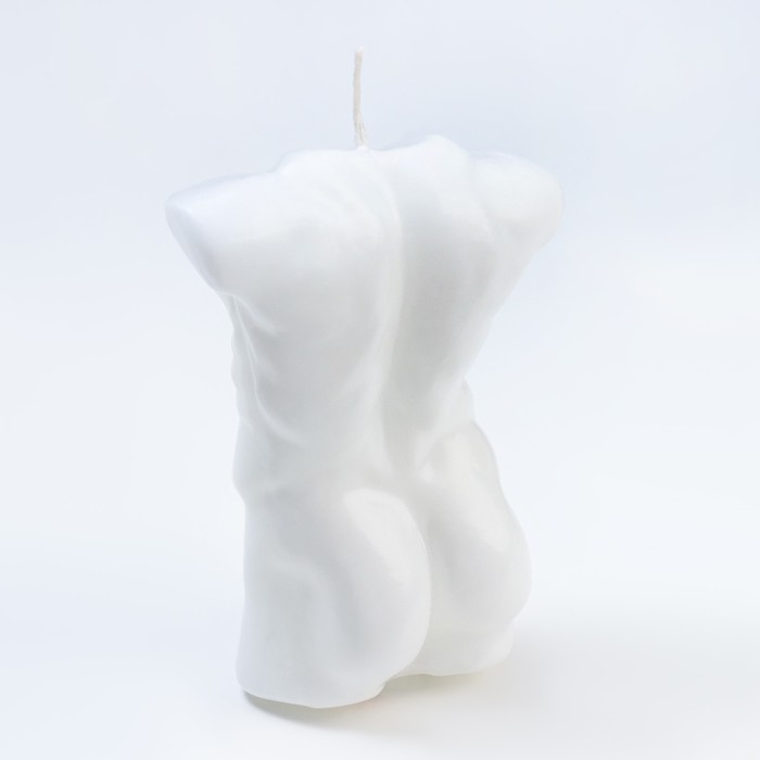 Свеча фигурная "Мужской торс", 10 см, белый