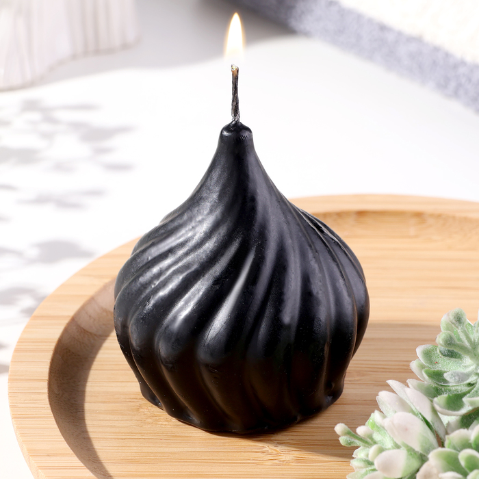 Свеча фигурная Луковичка, 8 см, черная свеча фигурная рука коза 10х4 см черная