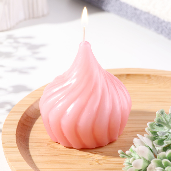 Свеча фигурная Луковичка, 8 см, розовая свеча фигурная влюбленная пара 15х5 см розовая