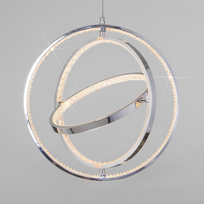 фото Подвесной светильник с пультом tempus, smd, светодиодная лента, 45x45 см eurosvet