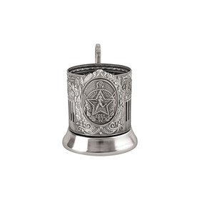 

Подстаканник никелированный с чернением «Готов к Труду и Обороне»