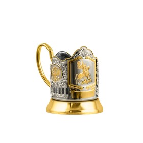

Подстаканник никелированный с позолотой «Георгий Победоносец»