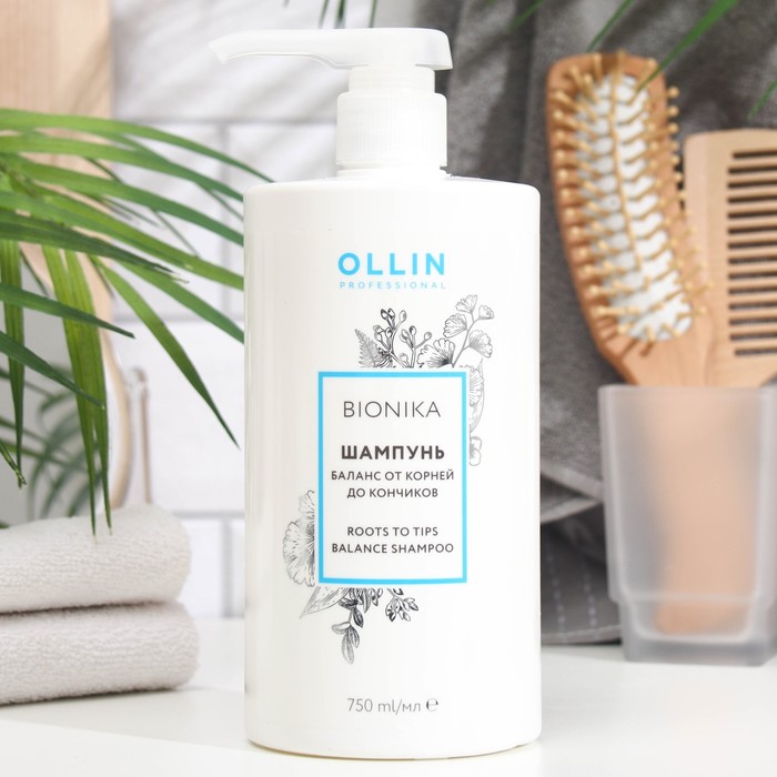 Шампунь Ollin Professional баланс от корней до кончиков, 750 мл шампунь баланс от корней до кончиков roots to tips balance shampoo