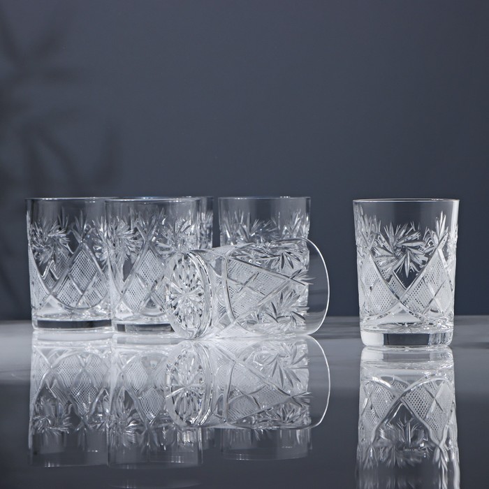 Набор стаканов хрустальных, 200 мл, 6 шт набор стаканов венеция стеклянный 200 мл 6 шт