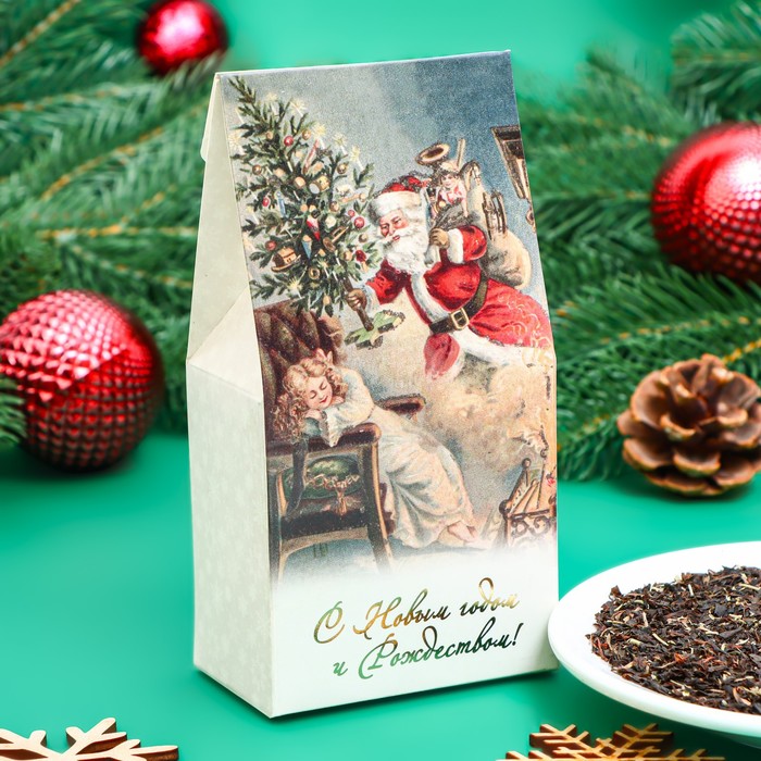 Чай чёрный Рождественские подарки с чабрецом , 50 г чёрный чай счастливого года с чабрецом 50 г