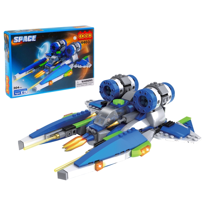 Конструктор «Космос: истребитель», 304 детали