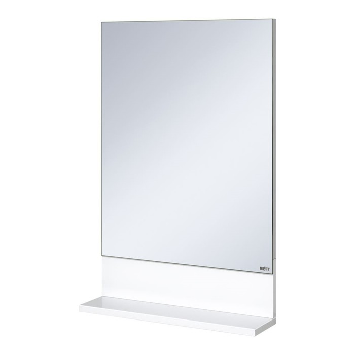 Зеркало "Алиса 50" с полкой, белое 48 х 12 х 72 см