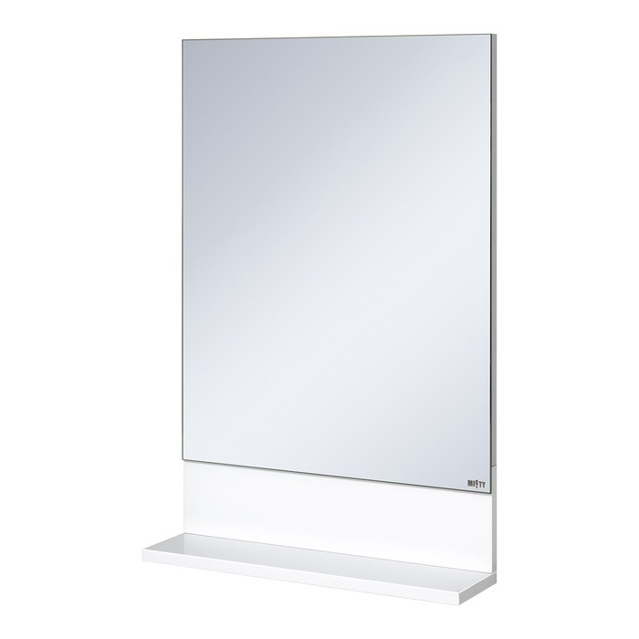 Зеркало "Алиса 60" с полкой, белое 55 х 12 х 72 см