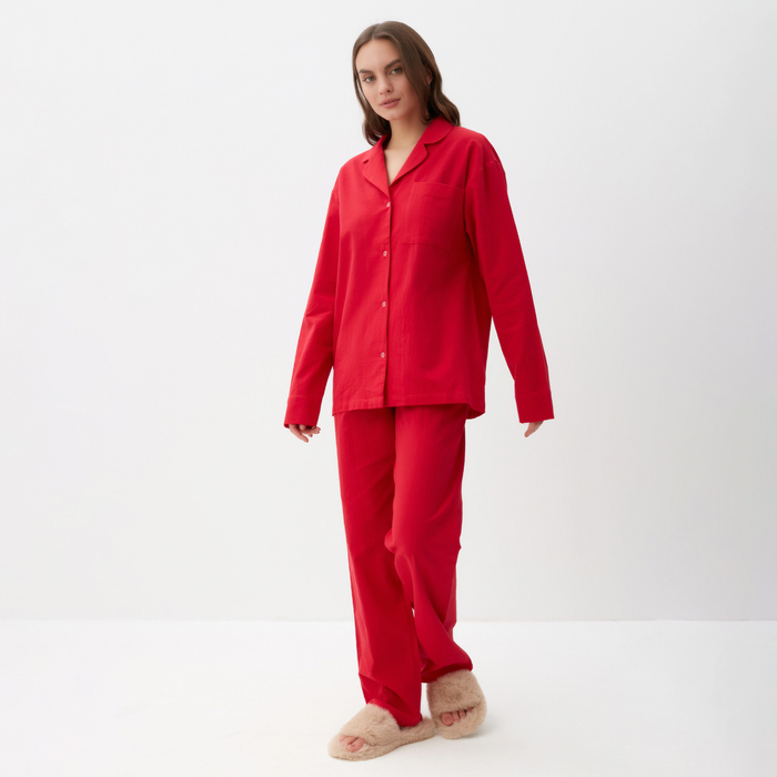 

Пижама женская (рубашка и брюки) KAFTAN "Basic" р.52-54 , красный