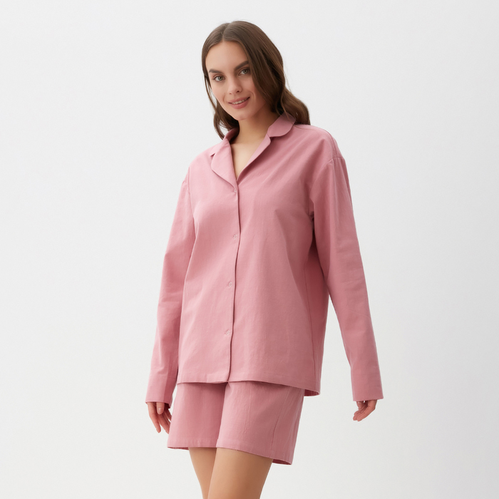 

Пижама женская (рубашка и шорты) KAFTAN "Basic" р.40-42, розовый