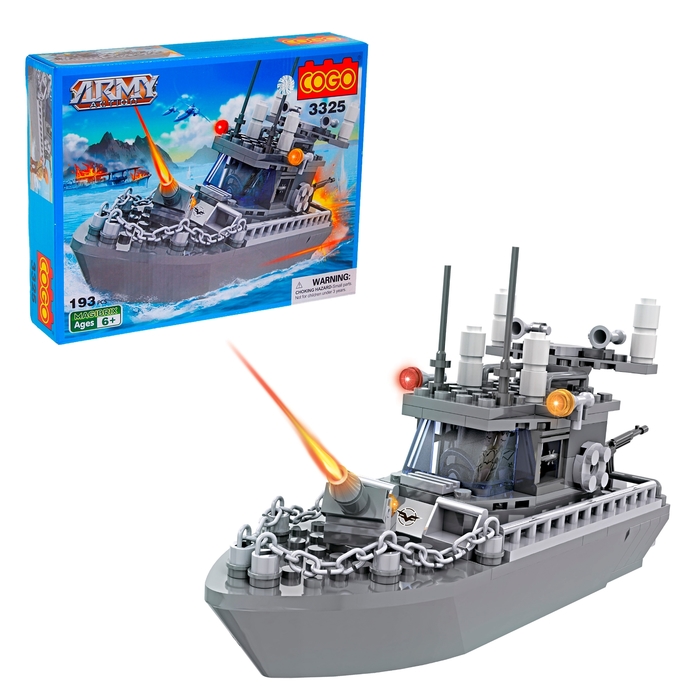 Конструктор Армия «Военный катер», 193 детали