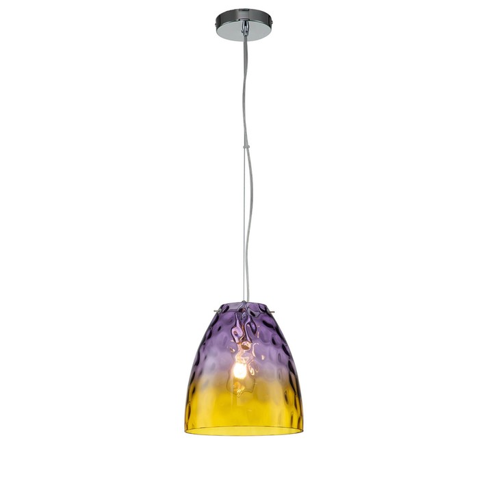 

Светильник подвесной Indigo, 11028/1P Purple. 1х60Вт, E27, 250х250х285/1800 мм, цвет фиолетовый желтый