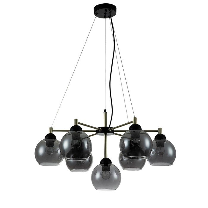 

Светильник подвесной Indigo, 11029/7P Black. 7х60Вт, E27, 700х700х430/1200 мм, цвет дымчатый