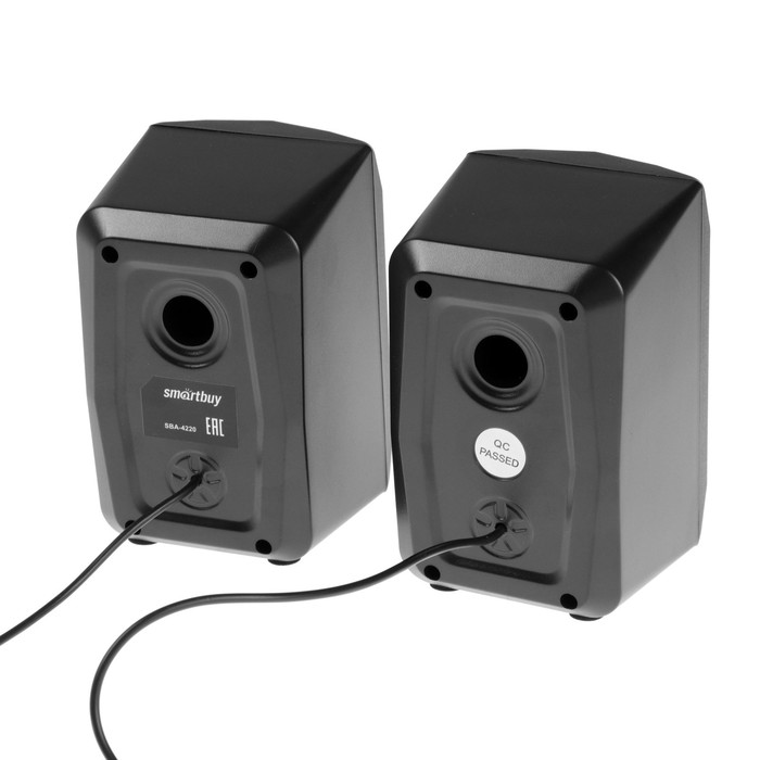 фото Компьютерные колонки 2.0 smartbuy rebel, 6 вт, usb, подсветка, черные