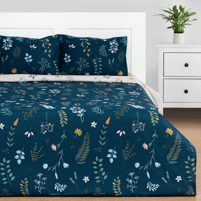 

Постельное бельё Этель 2 сп Herbs 175*215 см, 200*220 см, 50*70 см -2 шт, поплин