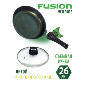 

Сковорода алюминиевая Fusion FP2603LD, 26/5.5 см, цвет тёмно-зелёный