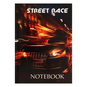 Блокнот А6, 40 листов в клетку Street Race, твёрдая обложка, блок офсет