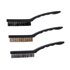 

УЦЕНКА Набор щеток металлических ручных ТУНДРА, пластиковые рукоятки, большие, 3 шт.