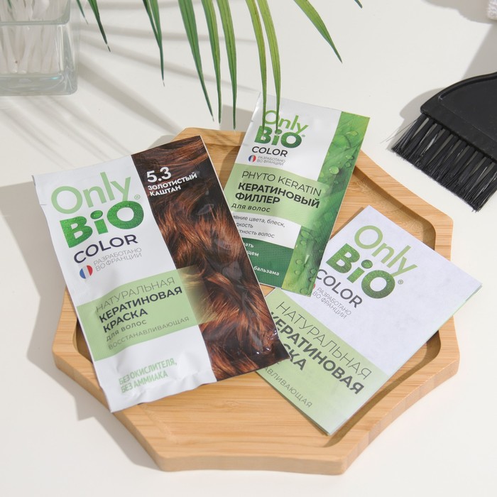 

Краска для волос кератиновая Only Bio Color золотистый каштан, 50 мл