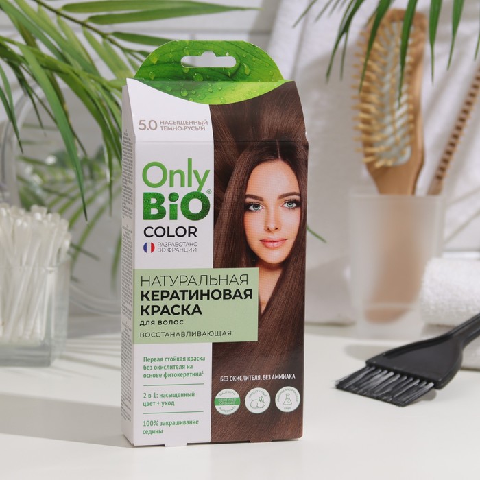 

Краска для волос кератиновая Only Bio Color насыщенный темно-русый, 50 мл