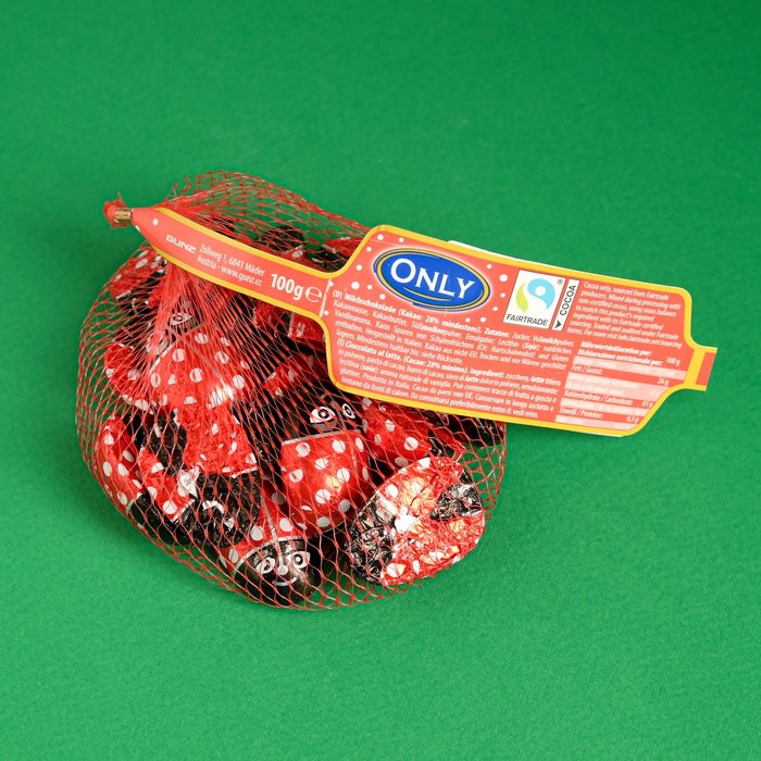 

Шоколад молочный фигурный Only божьи коровки, 100 г
