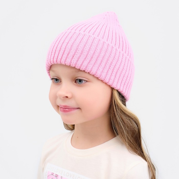 шапка детская kaftan розовый р р 44 48 Шапка детская KAFTAN, розовый, р-р 44-48