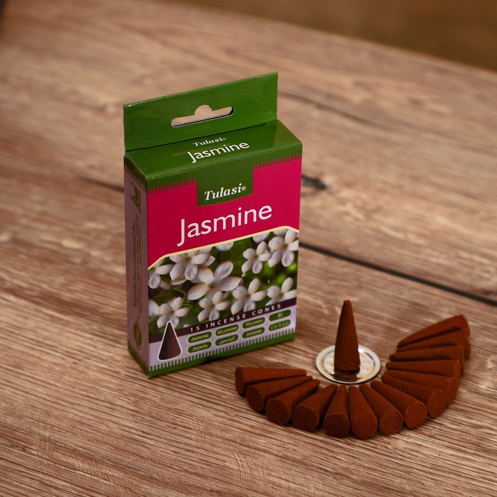 Благовония Tulasi 15 аромаконусов Жасмин