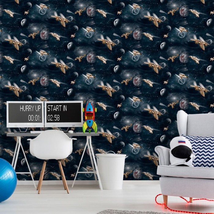 Обои бумажные дуплекс "Галактика" С6-Д764-07, 0,53х10,05м 9383994