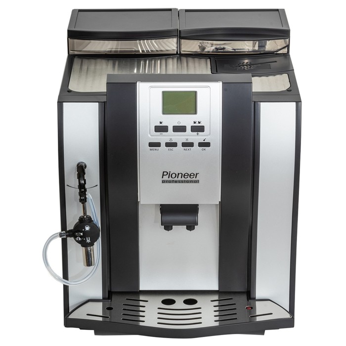 Кофемашина Pioneer CMA007, автоматическая, 1450 Вт, 1.6 л, чёрно-серебристая