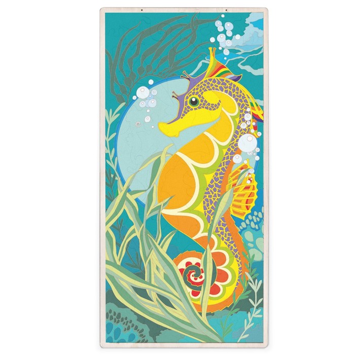 Деревянный пазл - раскраска «Морской Конёк»