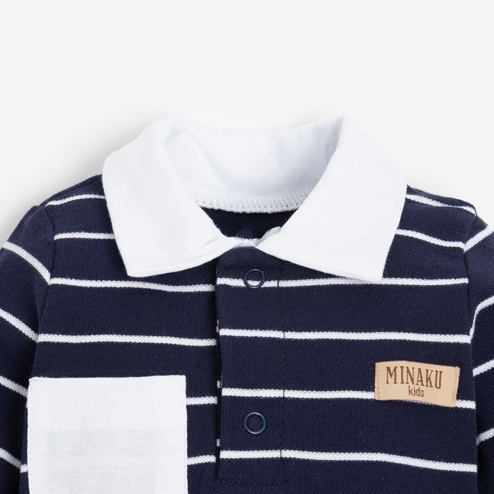 фото Комбинезон детский minaku, цвет синий, рост 68-74 см