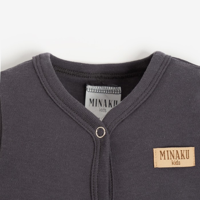 фото Комбинезон детский minaku, цвет графитовый, рост 74-80 см