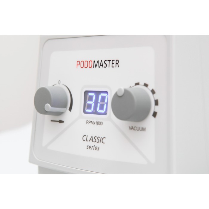 

Аппарат для педикюра Podomaster Classic с пылесосом, 50/300Вт, 30000 об/мин, реверс