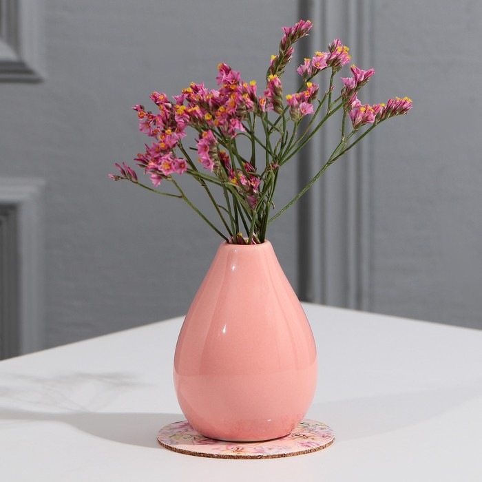 Набор ваза и подставка Розы и лилиии, 8 х 7 х 6 см