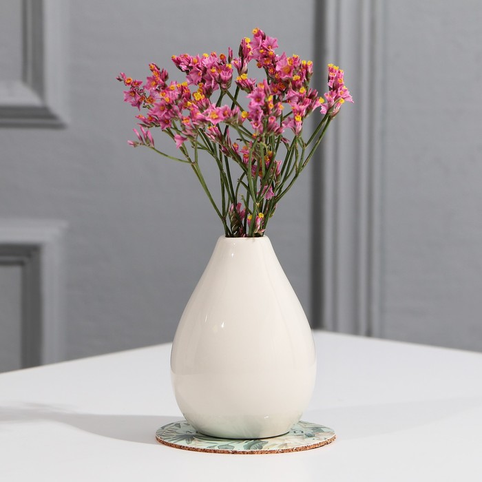 Набор ваза и подставка Тропические цветы, 8 х 7 х 6 см