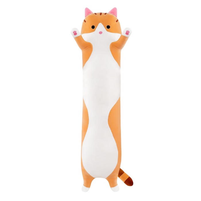 Мягкая игрушка «Кот Батон», цвет рыжий, 110 см кот батон 110 см серый кот обнимашка плюшевая игрушка кот батон серый 110 см длинный кот подушка 110 см