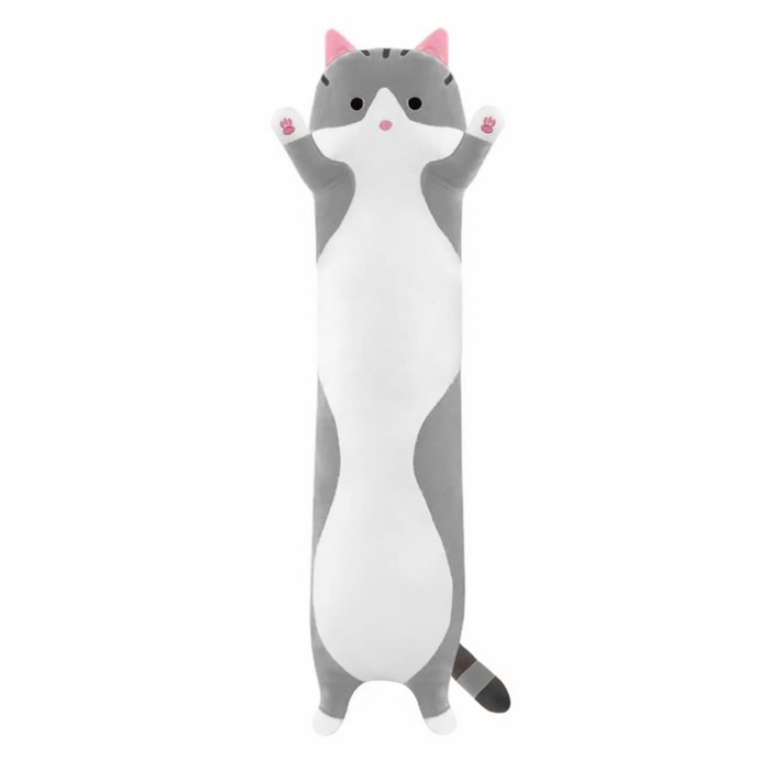 Мягкая игрушка «Кот Батон», цвет серый, 110 см кот батон 110 см серый кот обнимашка плюшевая игрушка кот батон серый 110 см длинный кот подушка 110 см