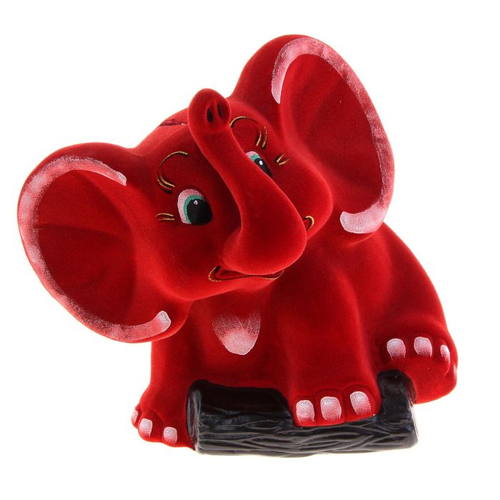 Копилка "Слон" флок, цвет микс