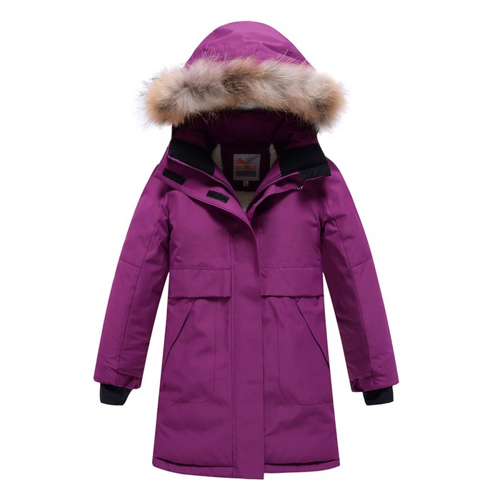 фото Парка зимняя для девочки, цвет фиолетовый, рост 146 mtforce