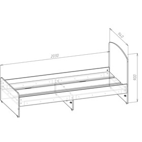

Кровать Мико 900х2000 белый/бриллиант