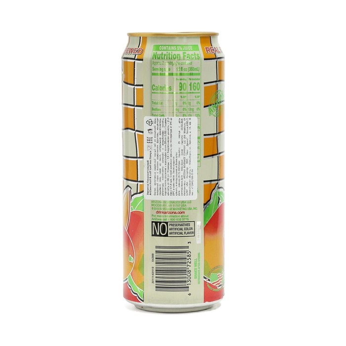 

Напиток б/а негазированный Arizona Half & half iced tea Mangо, ж/б, 0,680 л. (США)