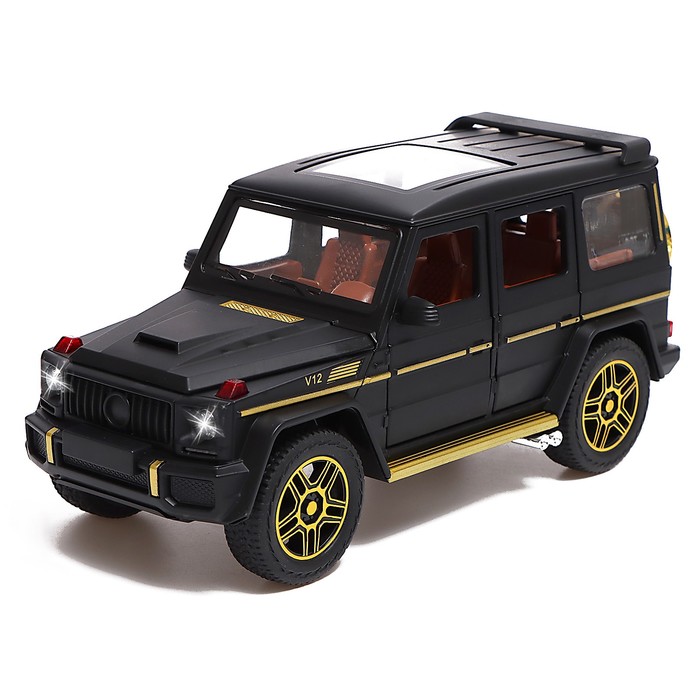

Машина металлическая Mercedes G63, масштаб 1:24, открываются двери, капот, багажник, цвет чёрный
